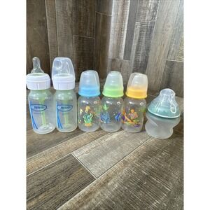 Lot of‎ 6 Baby Bottles – Dr. Brown's, Tommee Tippee, Assorted Designs
